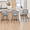 Linen Gray, variant on Carolayne 26.5" Swivel Bar Stools Set of 2, Modern Fabric Counter Height Bar stools with Back & Removable Cushion for Kitchen Island, Linen Color