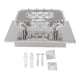 thumbnail image 1 of Faux Crystal Mini Square Chandelier Easy Installation LED Ceiling Lamp Decorative 3 Light Color Simple Appearance For Living Room For Hallway ANGGREK Otros, 1 of 7