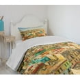 thumbnail image 4 of Ambesonne Travel Quilted Bedspread Set 2 Pcs, Havana City Houses, Twin Size, Multicolor, 4 of 6