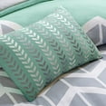 thumbnail image 3 of Intelligent Design -Nadia -All Seasons Comforter Set -4 Piece - Teal - Geometric Pattern - Twin/TwinXL Size - Includes 1 Comforter, 1 Sham, 2 Decorative Pillows - Great For Dorm Room And Guest Room, 3 of 5