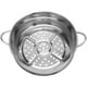 thumbnail image 5 of Cesta vaporera para alimentos de 22cm, práctica vaporera con asas de acero inoxidable, útil rejilla para vaporera para bollos, para el hogar, cocina, restaurante (plateado), 5 of 5