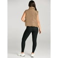 thumbnail image 4 of Puffer Vest Women Sleeveless Winter Cropped Outerwear Warm Puffer Lightweight Stand-up Collar Down with Pockets, 4 of 12