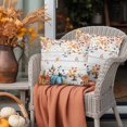 thumbnail image 4 of Outdoor Pillow Covers Waterproof Pillow Cases Protector Thanksgiving Harvest Pumpkin Leaf Pillowcase Pack of 2 Fall Foliage White Plank Throw Cushion Case for Pation,Couch,Living Room Sofa, 18x18 in, 4 of 9