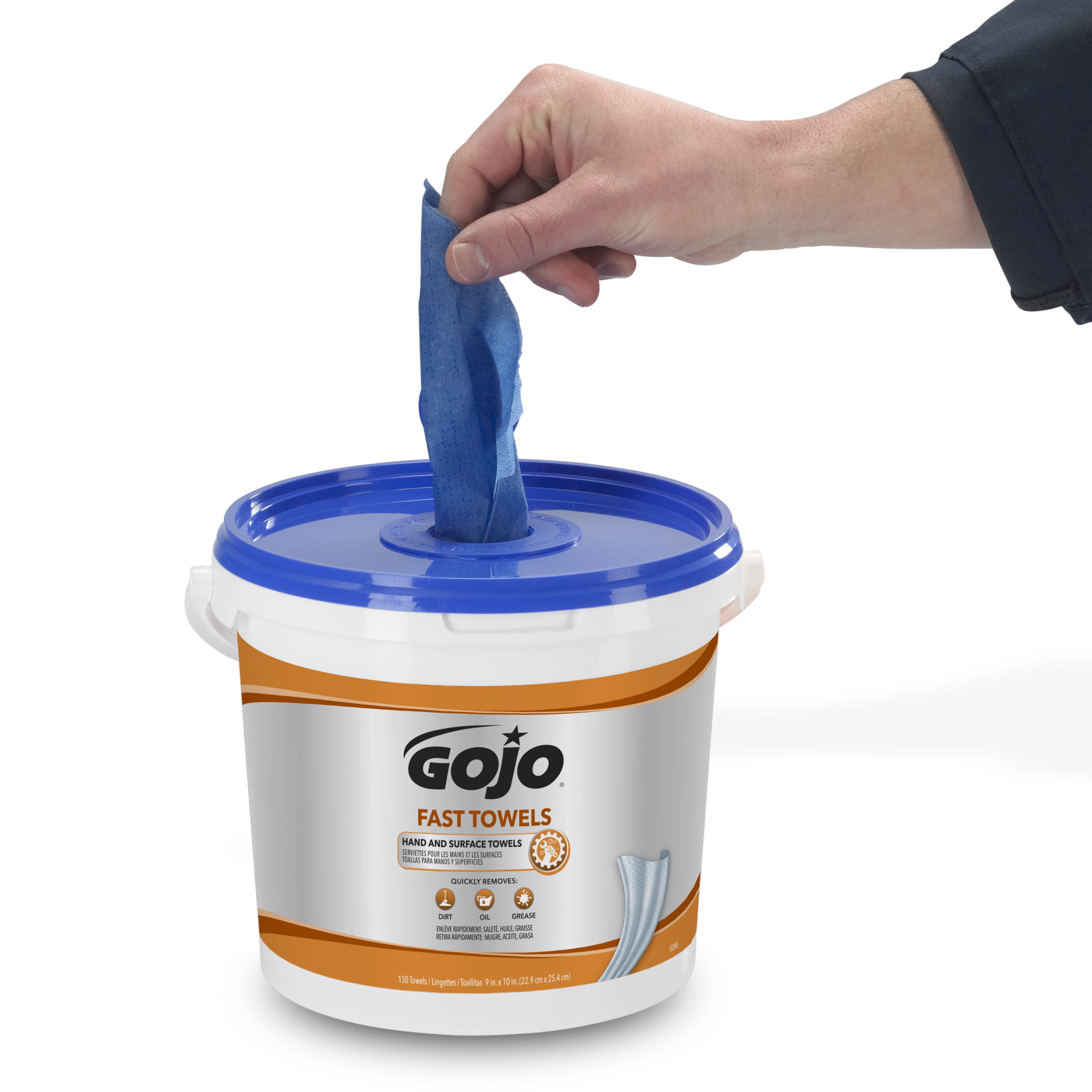 Gorilla Wipes Bucket of 250 Industrial Cleaning Wet Hand Wipes