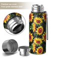 thumbnail image 2 of 20 Oz Black Sunflower Coffee Tumbler Double Wall Insulated Stainless Steel Water Bottle | Metal Reusable Thermoses Flask with Cup Cap | Leak & Sweat Proof with Anti-Dust Lid, 2 of 7