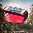 thumbnail image 4 of Ciclismo Bicicleta Cuadro de bicicleta Tubo frontal Impermeable Móvil Bolsa roja 5.0 pulgadas Ehuebsd Para estrenar, 4 of 6