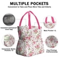 thumbnail image 3 of Pioneer Flower Floral Print Pattern Drawstring Lunch Bag Women - Drawstring Lunch Bag Insulated for Work Office - Stain-Resistant Large Lunchbags for Women with Multi-Pockets, 3 of 6