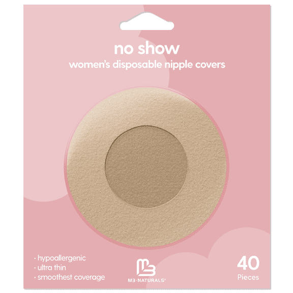 M3 Disposable Nipple Covers for Women | Hypoallergenic & Breathable Nipple Covers | Seamless, Single-Use & Medical Grade, 40 Count