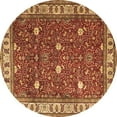 thumbnail image 1 of Ahgly Company Indoor Round Persian Brown Traditional Area Rugs, 4' Round, 1 of 4