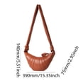 thumbnail image 4 of Bolso Bandolera Piel Sintética Con Cuerno Vaca para Mujer Media Viajes Al Aire Libre (marrón), 4 of 6