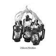 thumbnail image 3 of Clearance Under $5!Yyuenw LED Black Lantern String Lights Mini Kerosene Lamp for Indoor Outdoor Patio Garden Holiday Home Ramadan Wedding Party Christmas Tree New Year Decorations, 3 of 5