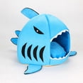 thumbnail image 1 of Shark Cat House Removable Washable Full Seasons Cat Shark Shaped Bed for Pets Kitten Dogs Blue, 1 of 1
