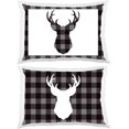 thumbnail image 1 of Christmas Pillow Case Set - Set of 2 Pillow Cases (Reindeer Gray), 1 of 3