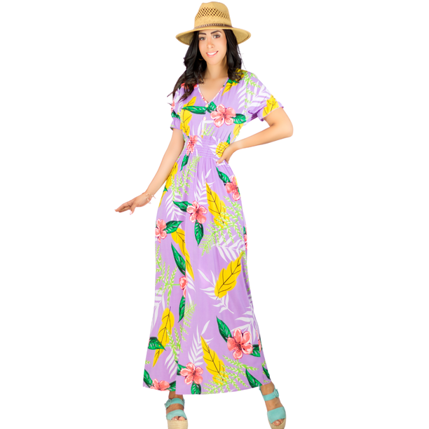 VESTIDO DE MUJER LARGO STRETCH CASUAL PRIMAVERA VERANO PLAYA ALBERCA