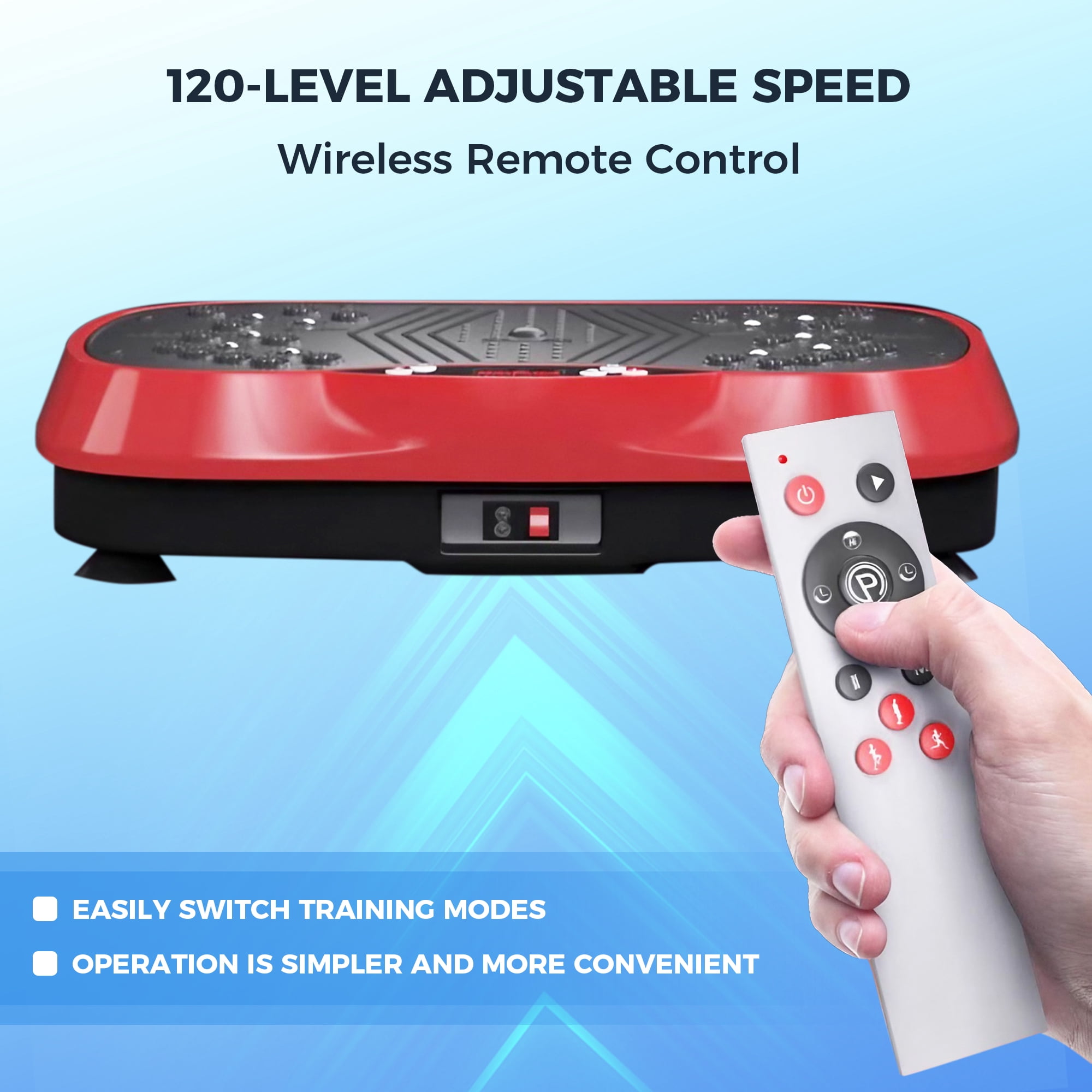 WANKO Vibration Plate Exercise Band Workout Machine - Silver