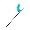 thumbnail image 1 of Juguete interactivo para gatos con plumas, juguete para atrapar y ejercitar. Azul, 1 of 9