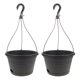 thumbnail image 1 of WEUVEB 2Ud Macetero De Pared Colgante Negro Con Gancho Para Plantas Suculentas Y En, 1 of 8