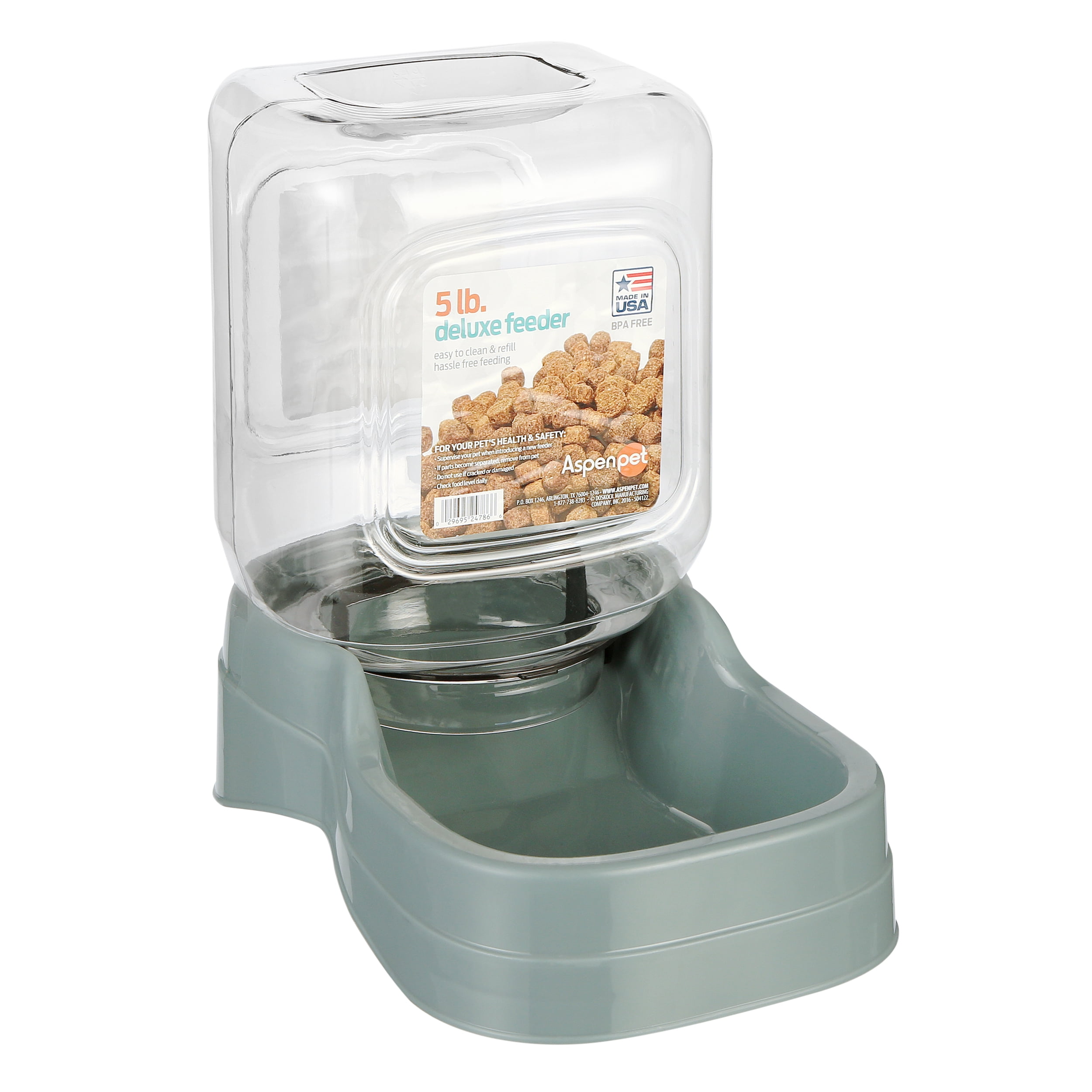 Aspen Pet Deluxe Dog and Cat Feeder, 5 lbs, 2 Count