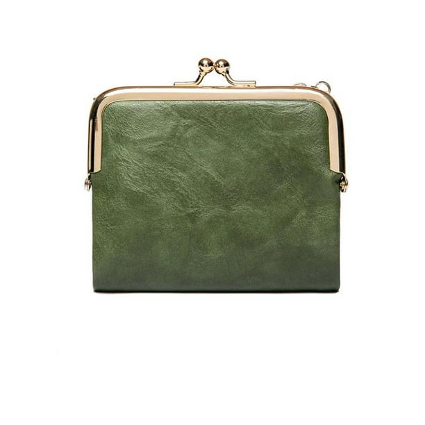 Yhmxh Organizadores y almacenamiento Mini billetera con clip para mujer, estilo retro, multifuncional, plegable, con clip para dinero y tarjetas Almacenamiento de ducha Almacenamiento de juguetes