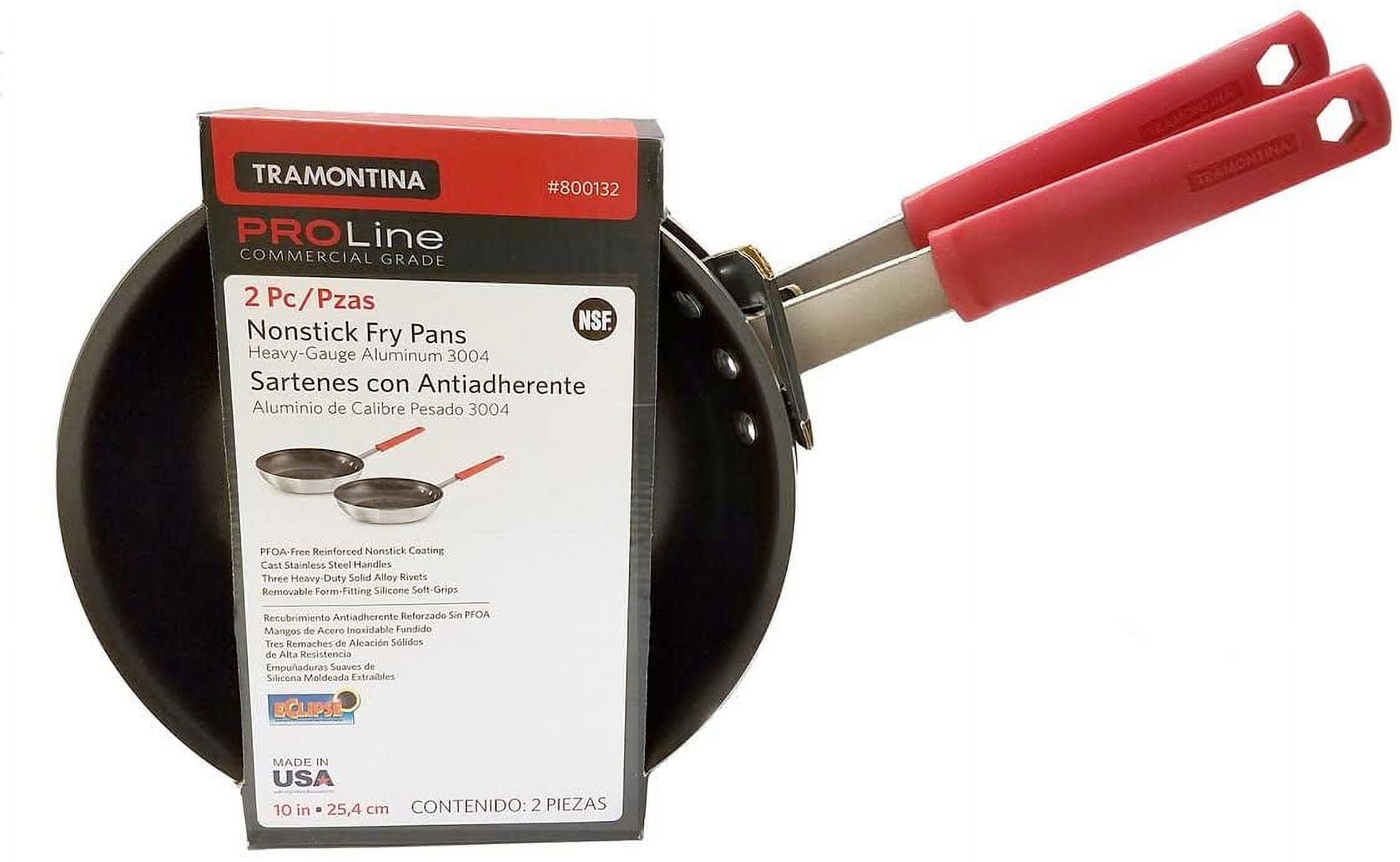 2 Count | Tramontina Professional 10" Restaurant Fry Pan, Nonstick Aluminum
