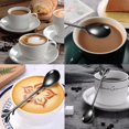 thumbnail image 4 of Cucharas de café negro, cucharas de helado de acero inoxidable, cuchara para agitar Demitasse de té de 4,7 pulgadas, paquete de 5, 4 of 5