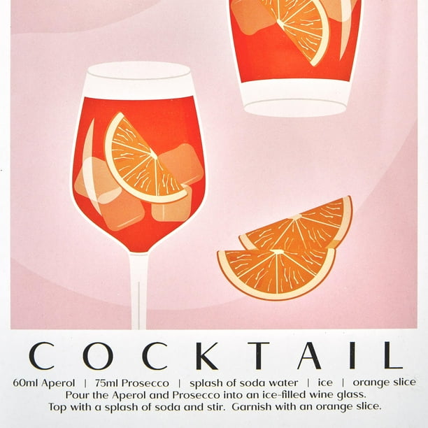Blame It On The Marg Cocktail Poster – Summer Party Theme Canvas Wall Art 12x16in Framed Print