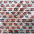 thumbnail image 3 of Tea Party Tulle Curtains with Rod Pocket, Britain Themed Teacup Forms Patterned Union Jack Hearts Flags, Sheer Drape for Wedding Party 2 Panels, 7 Sizes, Vermilion Night Blue, by Ambesonne, 3 of 3