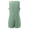 thumbnail image 5 of Pxiakgy jumpsuits for women Womens Suspenders Solid Color Button Strap Pocket V Neck Casual Women's Shorts womens jumpsuit one piece jumpsuit Green + XL, 5 of 5