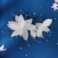 thumbnail image 7 of Miallo Elegant White Flower Wedding Hair Accessory for Bridal and Bridesmaids, Modern Floral Headpiece for Beach Wedding and Gala, Professional Photography Hair Prop, 7 of 7