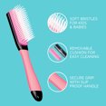 thumbnail image 5 of KISS Colors & Care Mini Non-Slip Soft Bristle Detangling Brush - Pink, 5 of 10