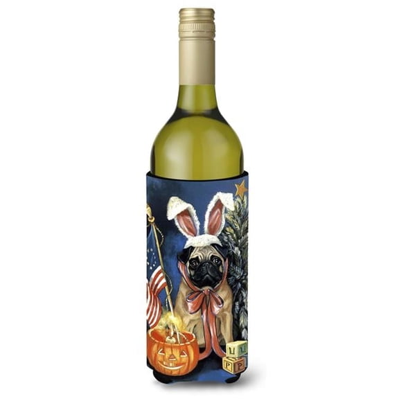 24 oz Pug for All Seasons Wine Bottle Hugger