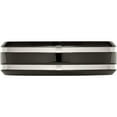 thumbnail image 3 of Titanium Brushed And Polished Black Ip-Plated 7mm Grooved Band (Size 12.5) Made In China tb232-12.5, 3 of 5