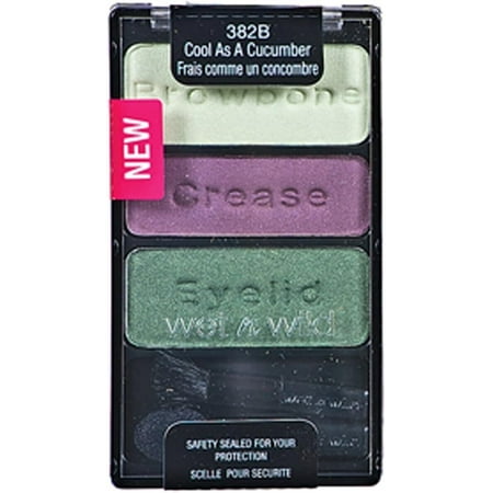 Wet n Wild Color Icon Eye Shadow Trio, 382B Cool as a Cucumber, 0.12 oz