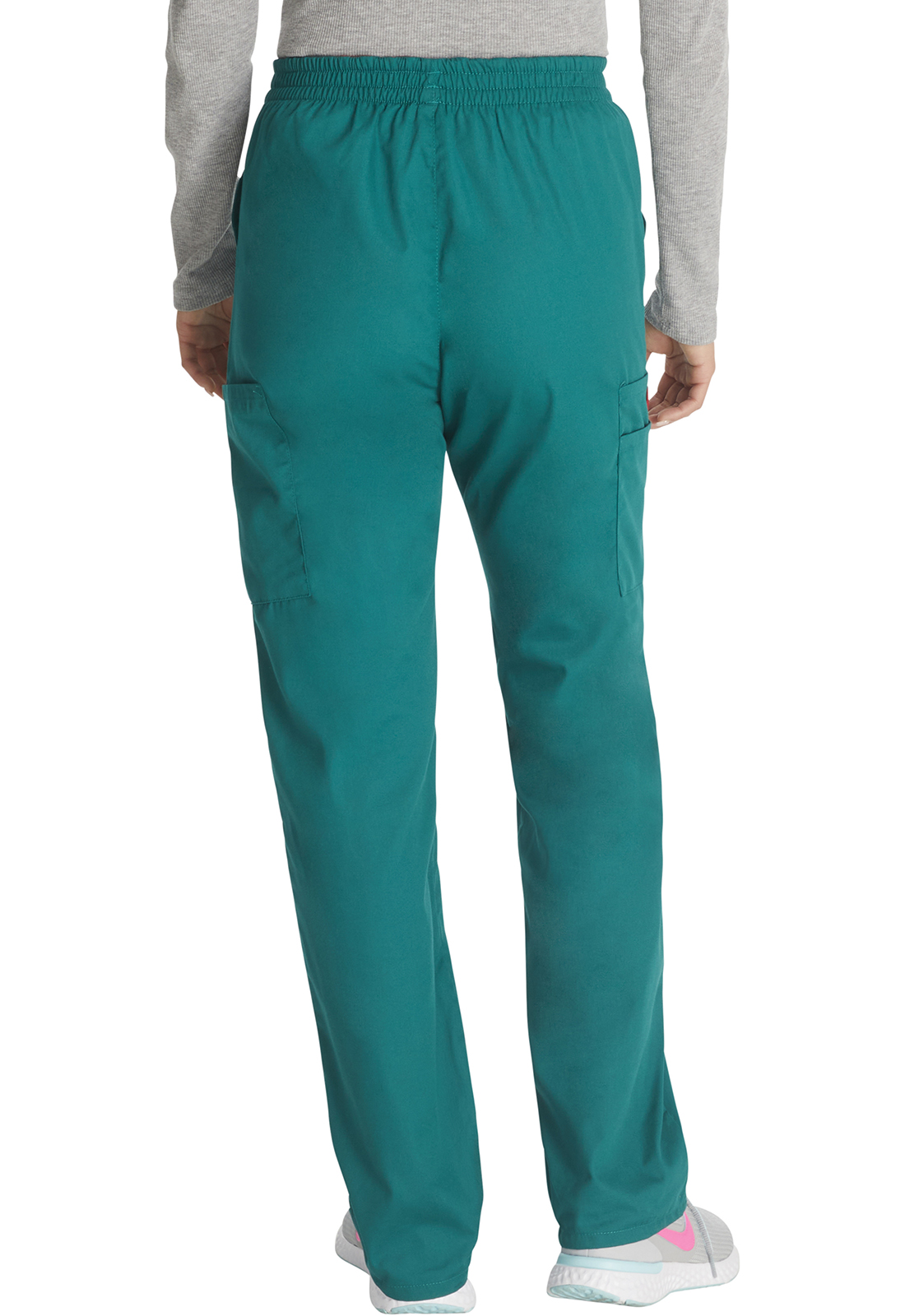 Dickies EDS Signature Scrubs Pant for Women Natural Rise Tapered Leg Pull-On Plus Size 86106, 4XL, Hunter - image 2 of 7
