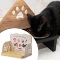 thumbnail image 4 of Mesa de alimentación elevada para gatos, suministros para mascotas, estación de platos de agua antideslizantes para perros, evita derrames, soporte, 4 of 5