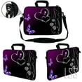 thumbnail image 3 of LSS 15.6 inch Laptop Sleeve Bag Notebook with Side Pocket, Soft Carrying Handle & Removable Strap for 14" 15" 15.4" 15.6" - Butterfly Heart Floral, 3 of 3