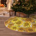 thumbnail image 5 of Sikiie Sunflowers1 Nativity Christmas Tree Skirt, Jesus Christian Winter Holiday Tree Mat Decoration(30-48IN)30", 5 of 6