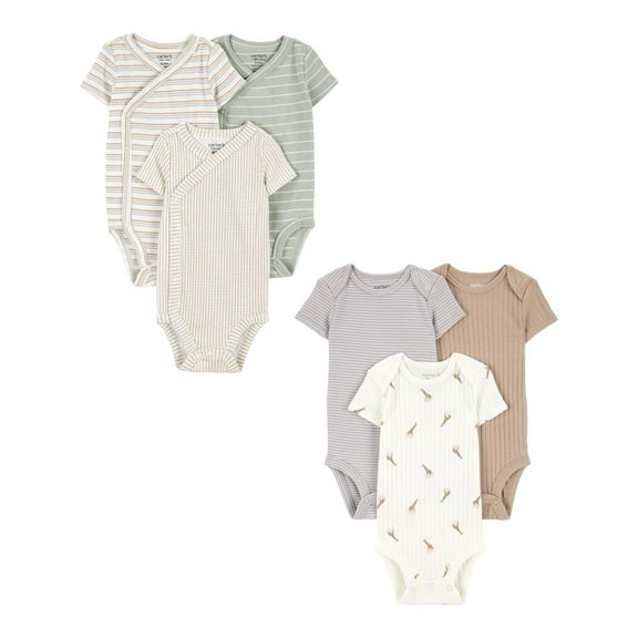 Carter's Child of Mine Baby Unisex Bodysuits, 6-Piece, Sizes Preemie-18 Months