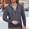 thumbnail image 2 of RMGVDSD Men's Slim Fit Zip Up Hooded Sweater Coat Long Sleeve Knit Pullover Oktoberfest Casual Wear Fall Winter Warm Comfortable Sweater Jacket Versatile Sweaters, 2 of 7
