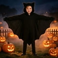 thumbnail image 4 of Ruyang Kids Boys Girls Hooded Jumpsuit Bat Wing Zip Up Halloween Outfit Fall Holiday Party Dress Up Clothing 3-14 Years, 4 of 9