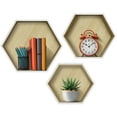 thumbnail image 3 of Sorbus Floating Hexagon Shelves - Hexagon Frame Design for Photos, Decorative Items, and Much More (Set of 3, White), 3 of 7