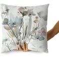 thumbnail image 4 of Brown Cream Grey Teal Floral Pillow Covers Watercolor Flower Couch Pillow Cases Rustic Abstract Modern Throw Pillows Set of 2 Farmhouse Home Decor for Room Bedroom Bed Cushion Outdoor 20x20'''', 4 of 6