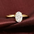 thumbnail image 2 of Cora Jewellery 3.75CT Oval Moissanite Solitaire Engagement Ring For Women, 14K Yellow Gold, 2 of 7
