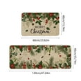 thumbnail image 3 of HomeKingdee Xmas Trees Snowflake Let It Snow Merry Christmas Kitchen Mats, Winter Decor Low-Profile Kitchen Rugs, 3 of 6
