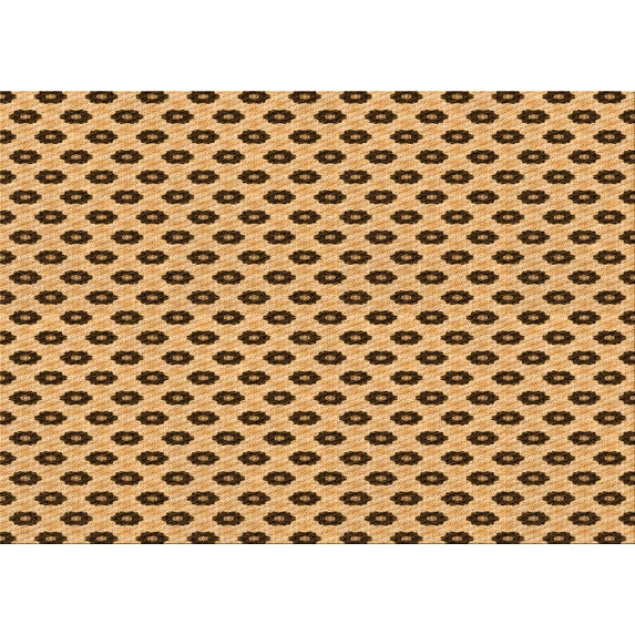 Ahgly Company Indoor Rectangle Patterned Yellow Orange Area Rugs, 3' x 5'