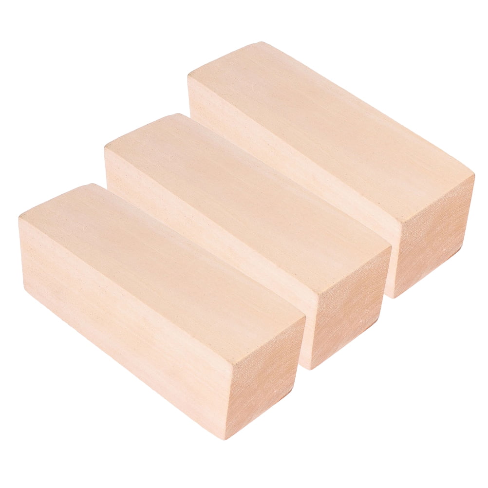 3pcs Wooden Block Carved Wood Beam HandCarved Model Material Carving