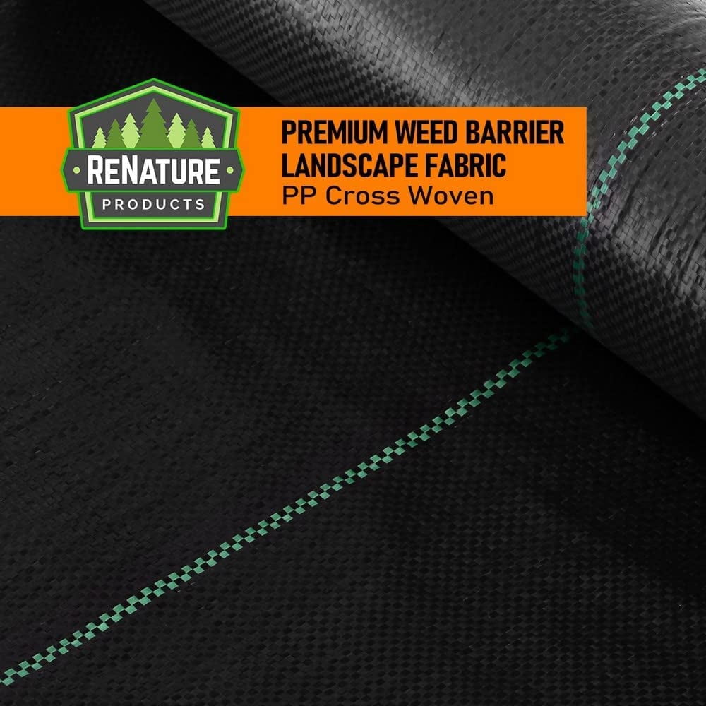 3ft X 100ft Weed Barrier Landscape Fabric Heavy Duty  3.2oz Garden Ground Cover Mat For Control Gardening Plant Beds And Farming
