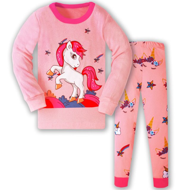 Pijamas de animales Grils para bebés, ropa de dormir de manga corta, 100% algodón, para niños de 3 a 8 años