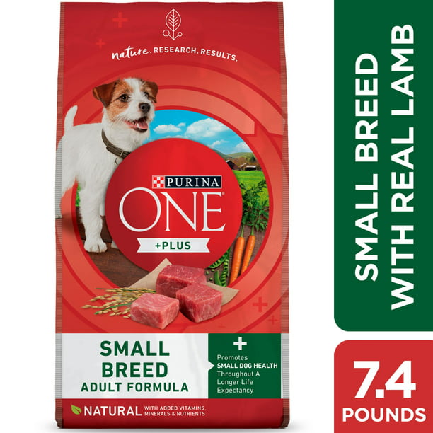 Purina ONE Breed Dry Dog +Plus Lamb & Rice Formula, 7.4 Bag - Walmart.com