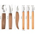 thumbnail image 2 of 10pcs Wood Carving Tools Kit, Carbon Steel Kit With 3 Wood Chisels, 3 Wood Carving Knife, Gloves, Storage Bag, Professional Wood Carving Tools For Beg, 2 of 5